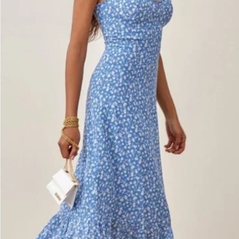 Reformation Nikia Blue Floral Maxi Dress - Picture 2 of 6